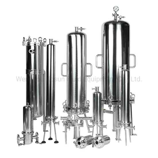 Stainless Steel Bag Cartridge Lenticular Magnetic Steam Air Activated Carbon Vessel Filter Housing 